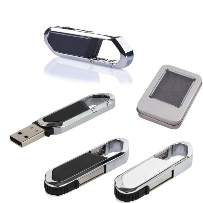 16 GB Metal Plastic Keychain USB Memory