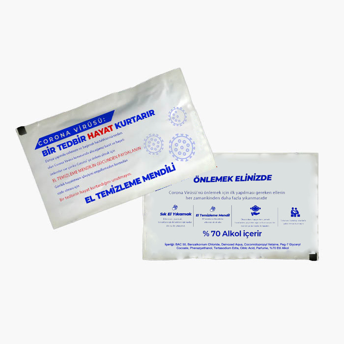 Alcohol Containing Hand Cleaning Wipes (6 x 8 cm)