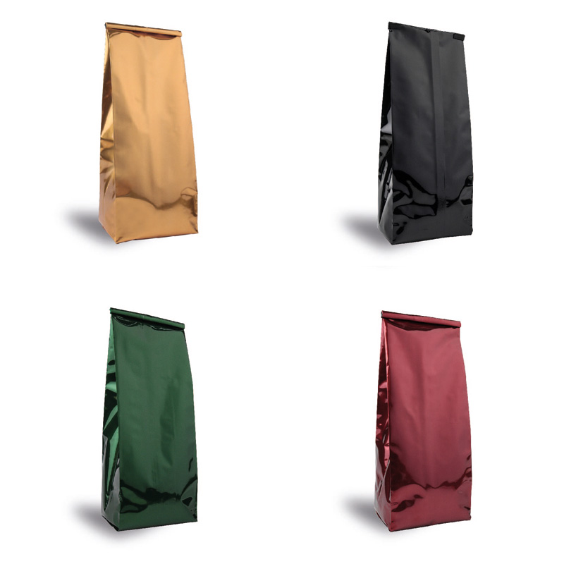 Colorful Side Gusseted Aluminum Bag (Black, Gold, Claret Red, Green, White)