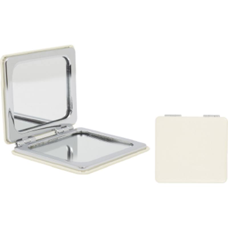 Square Artificial Leather Pocket Mirror
