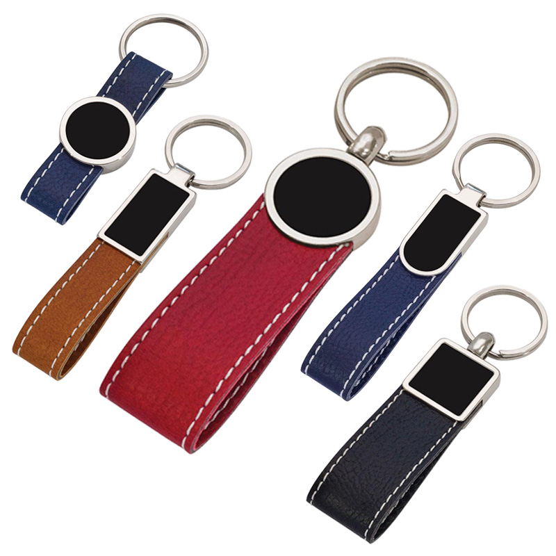 Laser Engraving, Metal Leather Keychain