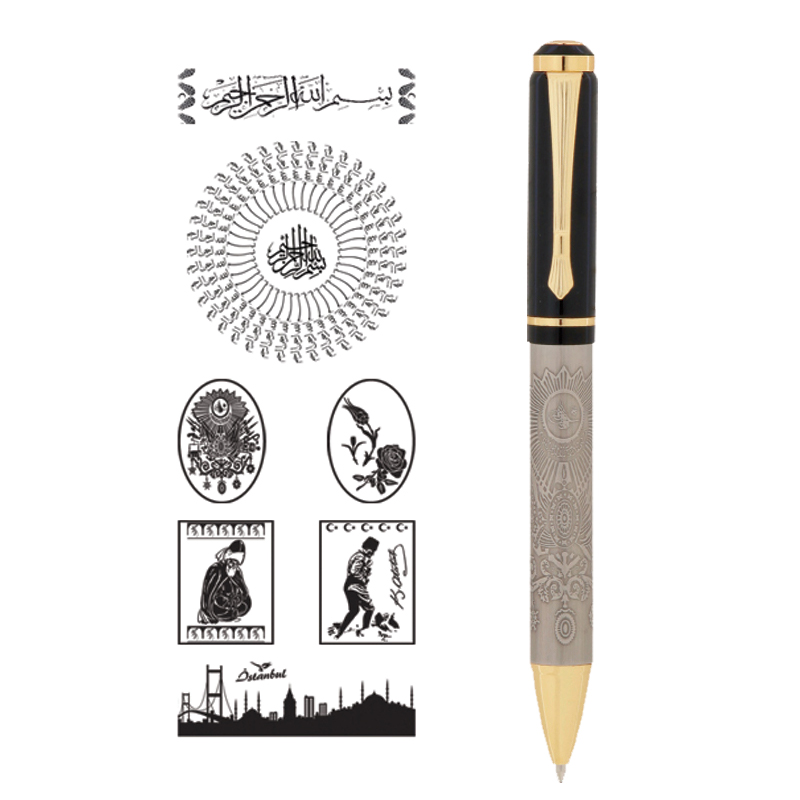 Metal Pencil with Embossed Figures