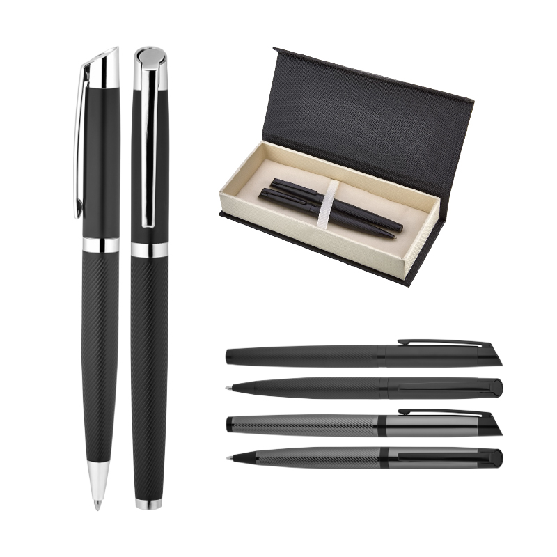 Metal Roller & Ballpoint Pen Set