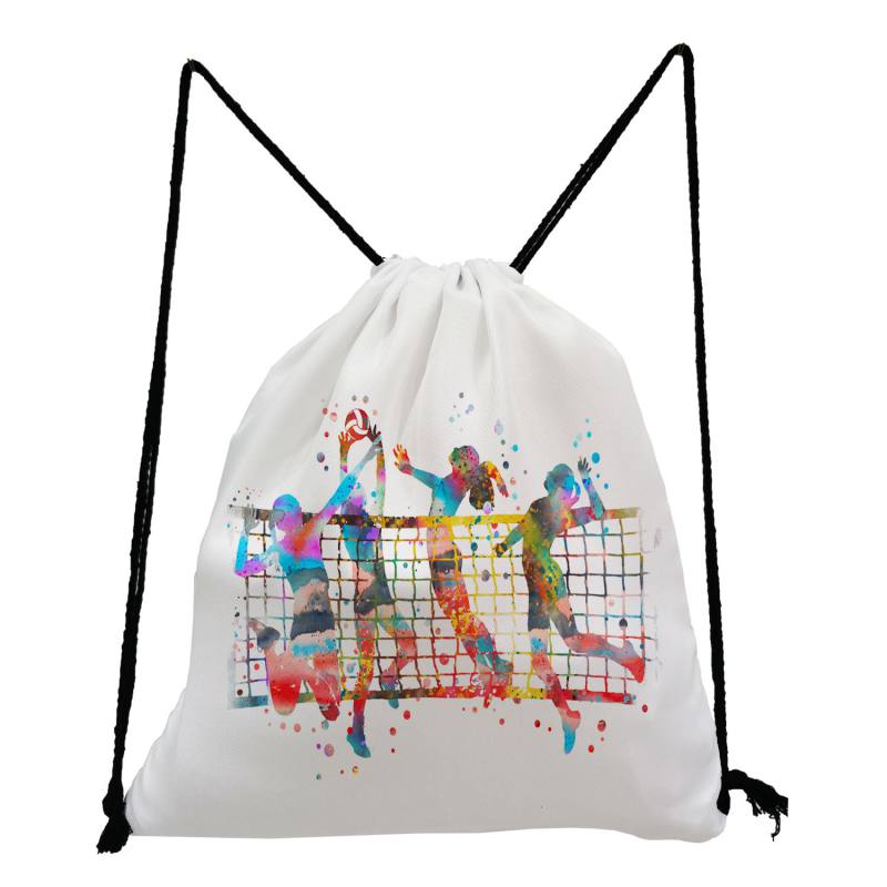 Picture Printed Impertex Drawstring Backpack (35x45 cm)