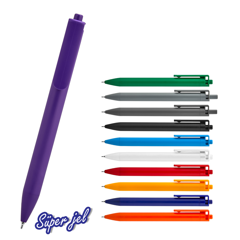 Plastic Ballpoint Pen (Thin End - Gel Ink)