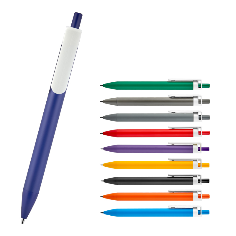 Plastic Ballpoint Pen White Clip