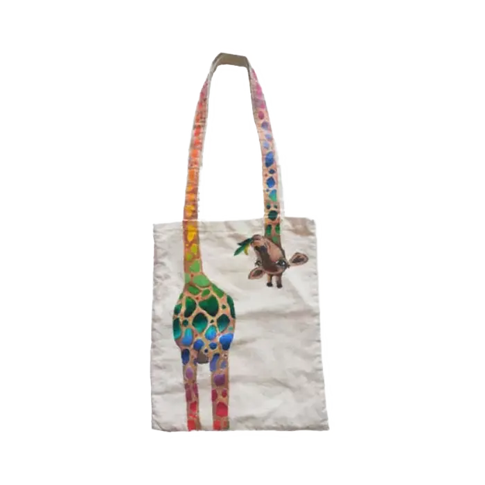 Soft Touch Color Printed Raw Cloth Bag (30x40 cm)