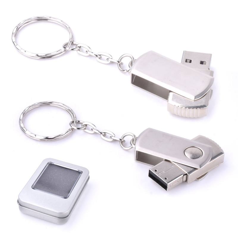 USB 3.0 Memory 32 GB Twisted Cover Metal Keychain
