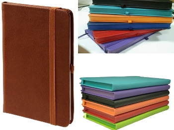 13 x 21 cm Painted Edge Thermo Leather Hardcover Notebook