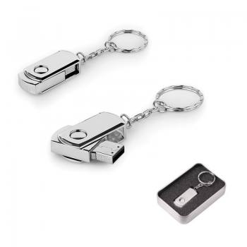 32 GB Swivel Cover Metal Keychain USB Memory