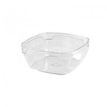 Crystal Thick Square Bowl 300 ml PS