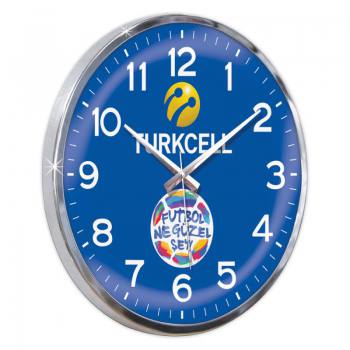 Curved Glass Round Wall Clock (35 cm)