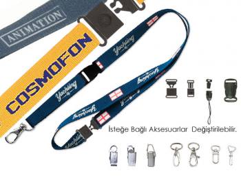 Double Attachment Sublimation Printed Neck Lanyard