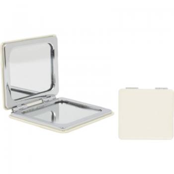 Square Artificial Leather Pocket Mirror