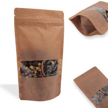 Kraft Doypack Pouches With Window