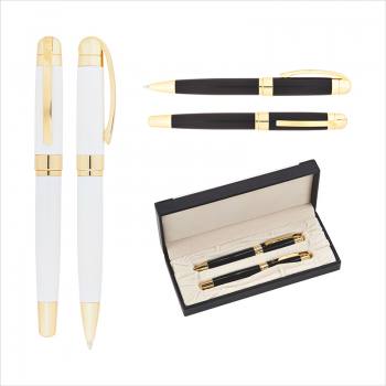 Metal Roller & Ballpoint Pen Set