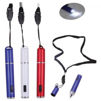 Neck Strap Ballpoint Pen, Penlight