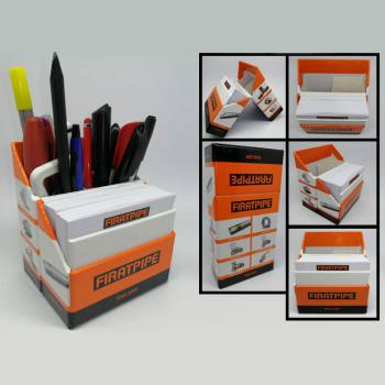 Pen holder with notepads and magnet box