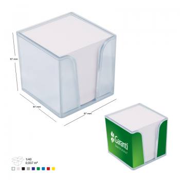 Plastic Cube Notes 2 + Paper