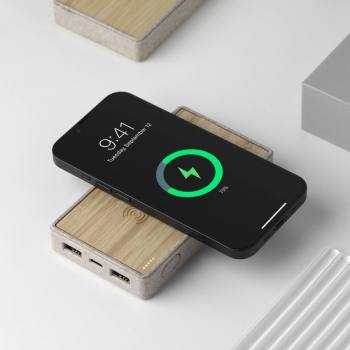 Powerbank 10000 mAh Bamboo Wireless Mobile Charger