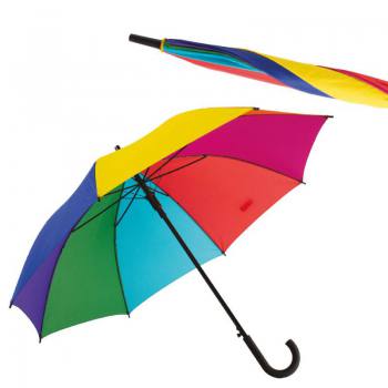 Rainbow Color Fiber Glass Breakless Umbrella