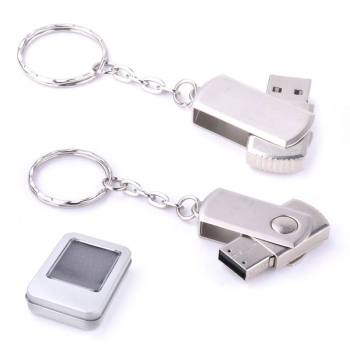 USB 3.0 Memory 32 GB Twisted Cover Metal Keychain